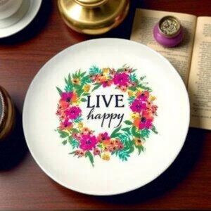 Live Happy Ceramic Trinket Dish